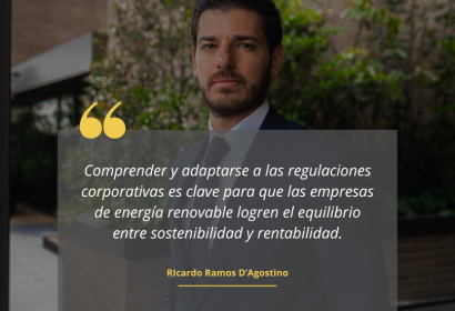 Ricardo Ramos D’Agostino y Grupo Capital: regulaciones corporativas en energía renovable para 2025