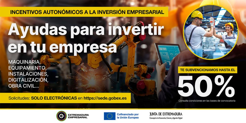 Junta extremadura ayuda a empresas