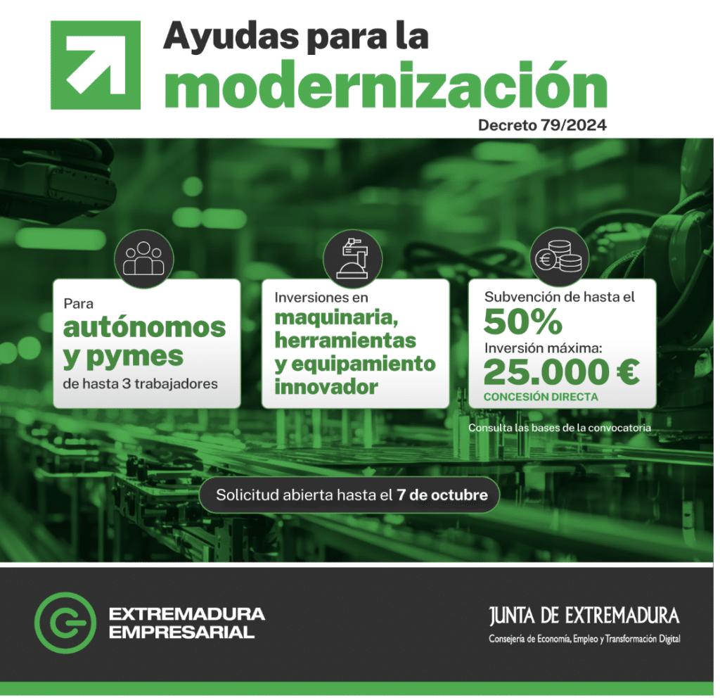 Extremadura Empresarial Ayudas a la modernización