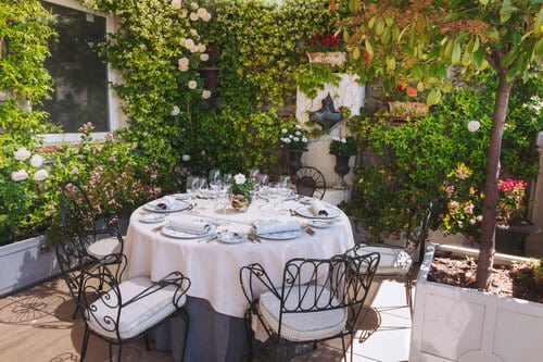 Terraza de Haroma, en la séptima planta del hotel Heritage (Madrid)