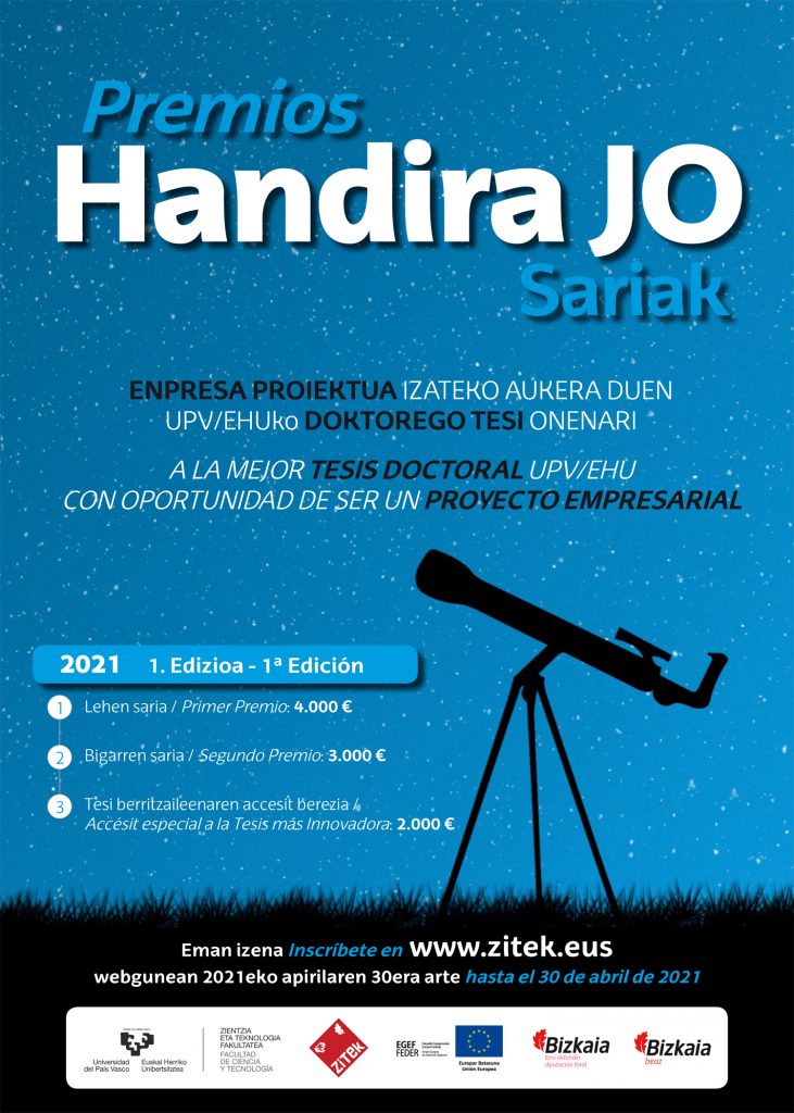 Handira Jo 2021 premia a las mejores tesis doctorales de la UPV/EHU