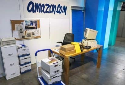 Reproducción del garaje en el que nació Amazon