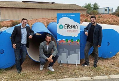 David Salces, Javier Sanz y Luis Romero, COO, CEO y CTO de Fibsen.