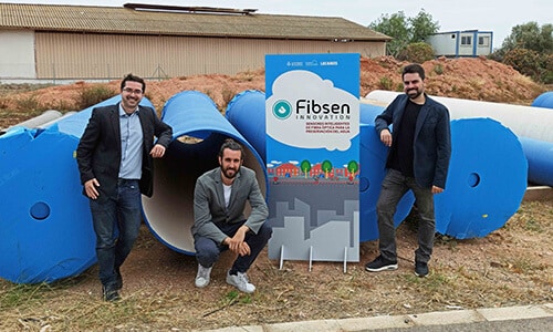 David Salces, Javier Sanz y Luis Romero, COO, CEO y CTO de Fibsen.