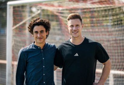 Marc-Andre ter Stegen (derecha), junto a Jules Veyrat, CEO y fundador de Stoïk