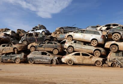 Vehículos afectados por la dana de Valencia